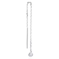 Gena.paris® 'Round' Women's Sterling Silver Drop Earrings - Silver GBO1530/60-W