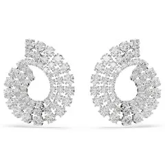 Swarovski® 'Matrix tennis' Dames Metaal Creolen - Zilverkleurig 5705834