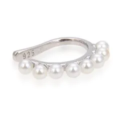 Gena.paris® 'Pearl' Women's Sterling Silver Earcuff - Silver GBO1218-W