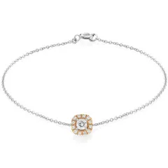 Orphelia® 'Gilda' Women's Two-Tone 18C Bracelet - Silver/Gold AD-1028/1