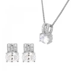 Orphelia® 'Alena' Femmes Argent Set: Collier-Pendentif + Boucles d'oreilles - Argent SET-7122