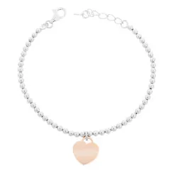 Orphelia® 'Izabella' Damen Sterling Silber Armbänd - Silber/Rosa ZA-7185
