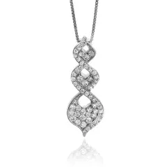 Orphelia® 'Lilly' Women's Sterling Silver Chain with Pendant - Silver ZH-7038