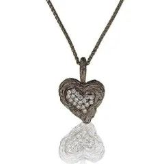 Orphelia® 'Hazel' Dames Zilver 925 925 Collier - Zwart ZH-7082/2