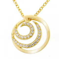 Orphelia® 'Elaine' Damen Sterling Silber Halskette mit Anhänger - Gold ZH-7084/2