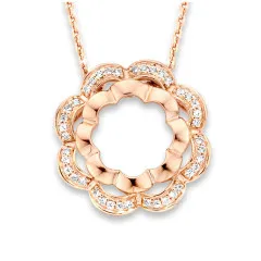 Orphelia® 'Onyx' Femmes Argent Collier avec pendentif - Rosé ZH-7127/RG