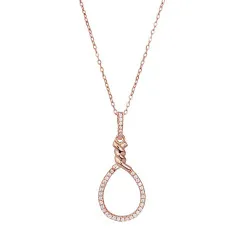 Orphelia® 'Aava' Damen Sterling Silber Halskette mit Anhänger - Rosé ZH-7421