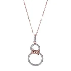 Orphelia® 'Aavia' Dames Zilver 925 925 Collier - Rosékleurig ZH-7422