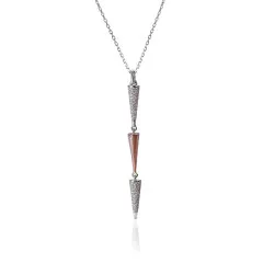Orphelia® 'Aada' Femmes Argent Collier avec pendentif - Argent/Rose ZH-7433