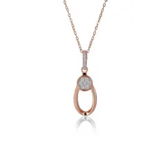 Orphelia® 'Ambra' Dames Zilver 925 925 Collier - Rosékleurig ZH-7439