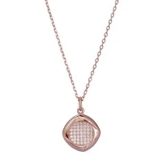 Orphelia® 'Amalia' Dames Zilver 925 925 Collier - Rosékleurig ZH-7442