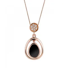 Orphelia® 'Alda' Women's Sterling Silver Chain with Pendant - Rose ZH-7470