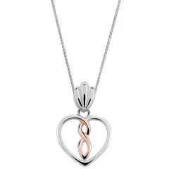 Orphelia® 'Delilah' Damen Sterling Silber Halskette mit Anhänger - Silber/Rosa ZH-7475
