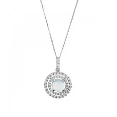 Orphelia® 'Rivera' Damen Sterling Silber Halskette mit Anhänger - Silber ZH-7481/BC