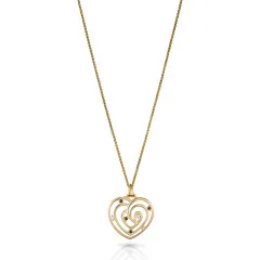 Orphelia® 'Euphoria' Women's Sterling Silver Chain with Pendant - Gold ZH-7522/G
