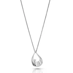 Orphelia® 'Etoile' Women's Sterling Silver Chain with Pendant - Silver ZH-7524
