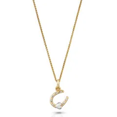 Orphelia® 'Aurora' Dames Zilver 925 925 Collier - Zilver/Goud ZH-7525/G