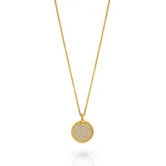 Orphelia® 'Bella' Women's Sterling Silver Chain with Pendant - Gold ZH-7565/G