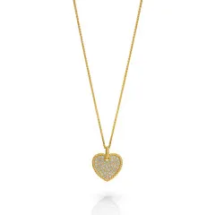 Orphelia® 'Elite' Women's Sterling Silver Chain with Pendant - Gold ZH-7566/G