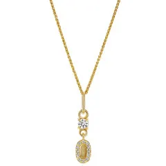 Orphelia® 'Lily' Women's Sterling Silver Pendant with Chain - Gold ZH-7582/G
