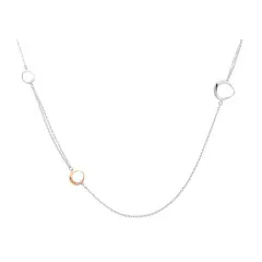 Orphelia® 'Renée' Women's Sterling Silver Necklace - Silver/Rose ZK-7181