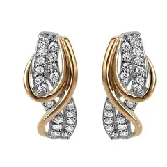 Orphelia® 'Elsia' Damen Sterling Silber Ohrstecker - Silber/Rosa ZO-7027