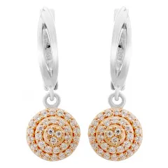 Orphelia® 'Leanna' Damen Sterling Silber Ohrhänger - Silber/Rosa ZO-7120