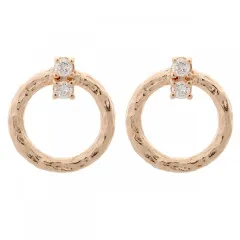 Orphelia® 'Novalie' Femmes Argent Boucle d'oreille - Rosé ZO-7129/RG