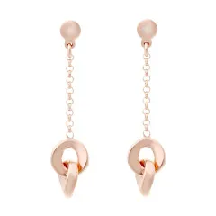 Orphelia® 'Zelda' Dames Zilver 925 925 Oorhangers - Rosékleurig ZO-7178/RG