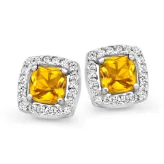 Orphelia® 'Faustine' Women's Sterling Silver Stud Earrings - Silver ZO-7199/CH
