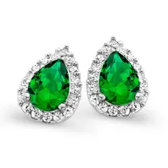 Orphelia® 'Enora' Women's Sterling Silver Stud Earrings - Silver ZO-7226/EM