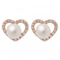 Orphelia® 'Alberte' Femmes Argent Puce d'oreille - Rosé ZO-7233/RG
