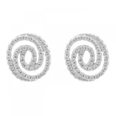 Orphelia® 'Roshina' Women's Sterling Silver Stud Earrings - Silver ZO-7274