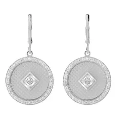Orphelia® 'Huda' Women's Sterling Silver Drop Earrings - Silver ZO-7290
