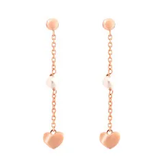 Orphelia® 'Nahara' Dames Zilver 925 925 Oorhangers - Rosékleurig ZO-7378
