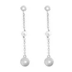 Orphelia® 'Milena' Women's Sterling Silver Drop Earrings - Silver ZO-7379