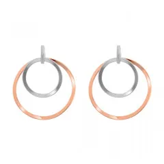 Orphelia® 'Margot' Dames Zilver 925 925 Oorhangers - Zilver/Rosé ZO-7387