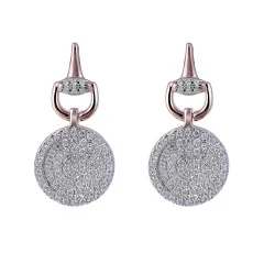 Orphelia® 'Alisia' Dames Zilver 925 925 Oorhangers - Rosékleurig ZO-7420