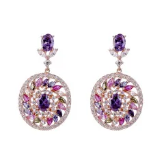 Orphelia® 'Enya' Femmes Argent Boucle d'oreille - Rosé ZO-7428/RG