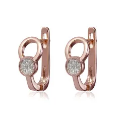 Orphelia® 'Ambra' Dames Zilver 925 925 Creolen - Rosékleurig ZO-7439