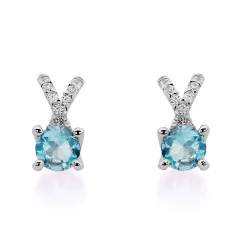 Orphelia® 'Maya' Women's Sterling Silver Drop Earrings - Silver ZO-7478/AQ