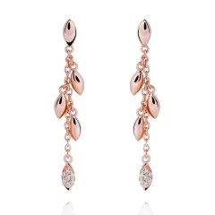 Orphelia® 'Loana' Women's Sterling Silver Drop Earrings - Rose ZO-7505/RG