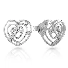 Orphelia® 'Euphoria' Women's Sterling Silver Stud Earrings - Silver ZO-7522