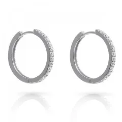 Orphelia® 'Fay' Women's Sterling Silver Hoop Earrings - Silver ZO-7557