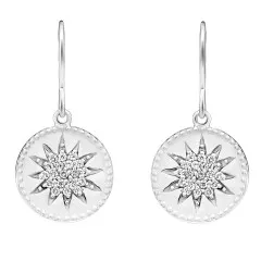 Orphelia® 'Shine' Women's Sterling Silver Drop Earrings - Silver ZO-7576