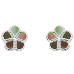 Orphelia® 'Daisy' Women's Sterling Silver Stud Earrings - Silver ZO-7585