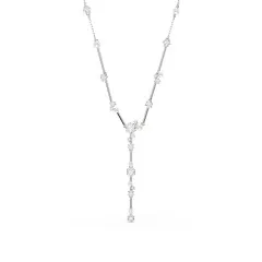 Swarovski® 'Constella Bars' Women's Base Metal Necklace - Silver 5711830