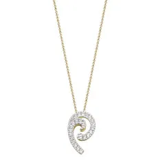 Pierre Cardin® Damen Sterling Silber Halskette mit Anhänger - Gold PCNL90506B450