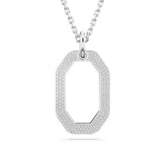 Swarovski® 'Dextera' Women's Base Metal Chain with Pendant - Silver 5642388