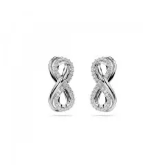 Swarovski® 'Hyperbola' Dames Metaal Oorknoppen - Zilverkleurig 5687269